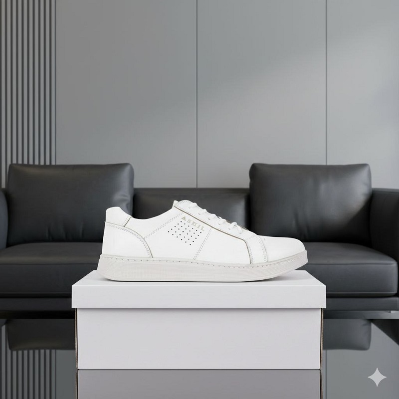 کفش تخت مردانه سفید مدل Yara