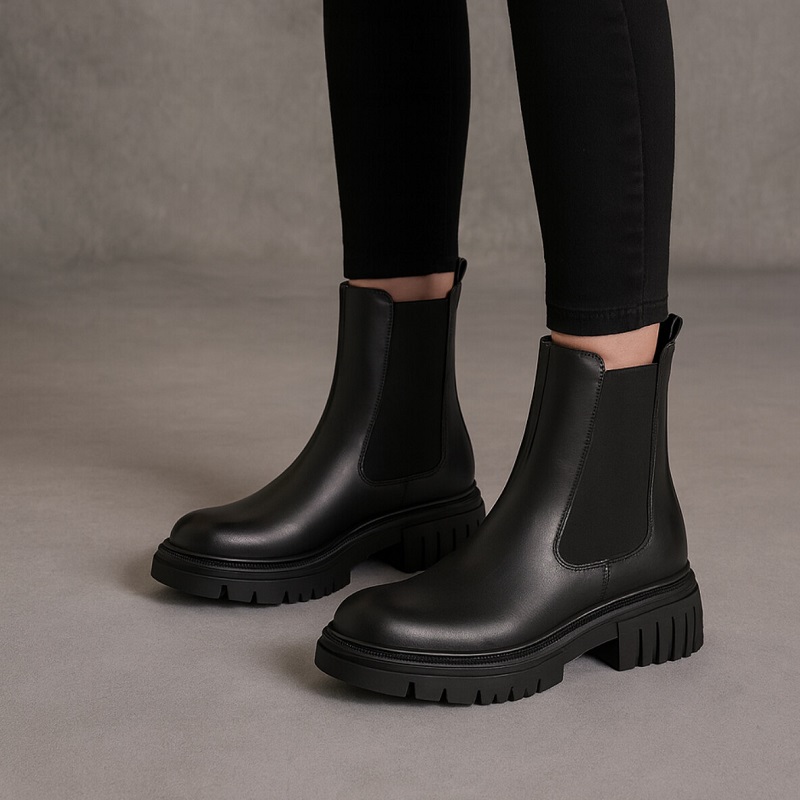 نیم بوت زنانه چلسی دوطرف کش-مشکی